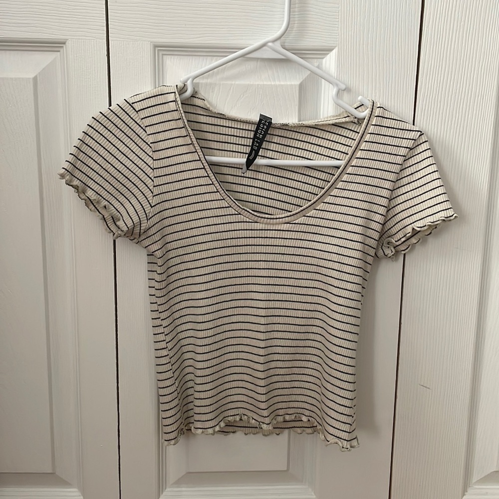 stripped crop top